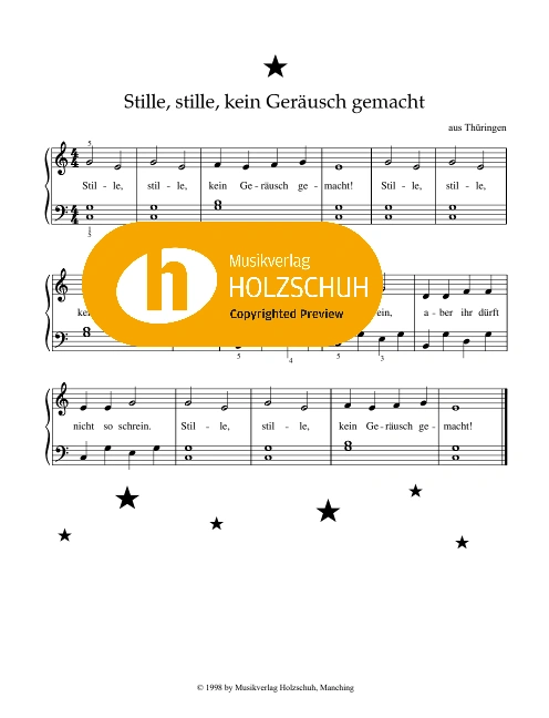 Stille, stille, kein Geräusch